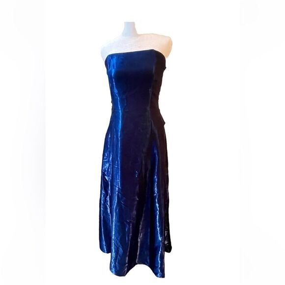 Scott McClintock Women’s Cocktail Maxi Dress wedding Blue Size 10 made in USA - Picture 1 of 5